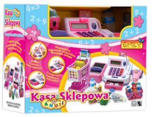 Emily - edukacyjna kasa sklepowa Anusi - kalkulator, mikrofon, akcesoria
