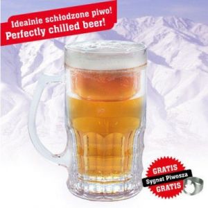 Lodowy Kufel XXL - 650ml - Idelanie Schłodzone Piwo + Sygnet Piwosza