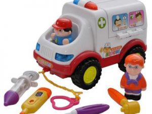 Edukacyjna karetka - ambulans z pacjentem + akcesoria
