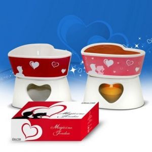 Niezwykłe Fondue - miseczka, widelczyki, świeczka, podstawka