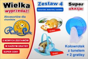 Zestaw Dla Chomików Run Run - Kołowrotek, Deskorolka, Nosidełko