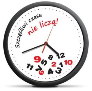 Zegar Szczęsliwi Czasu Nie Liczą - Gadżet Na Prezent